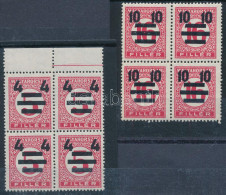 ** 1931 Kisegítő Portó B Sor Négyestömbökben / Mi P 118 + 120 Blocks Of 4, Perforation 14 : 14 1/2 - Autres & Non Classés