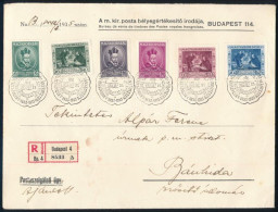 1935 Pázmány Péter Sor Ajánlott FDC-n, R! / Mi 522-527 On Registered FDC - Autres & Non Classés