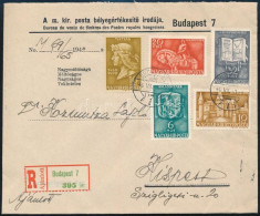 1940 Mátyás Király Sor Ajánlott FDC-n, R! / Mi 633-637 On Registered FDC - Other & Unclassified