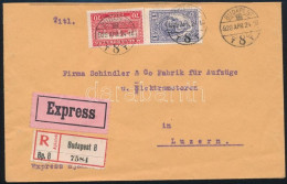 1929 Ajánlott, Expressz Légi Levél 1,70P Bérmentesítéssel Svájcba / Registered Express Airmail Cover To Switzerland - Otros & Sin Clasificación