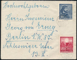 1938 Eucharisztikus Pár Levélen Berlinbe / Mi 571-572 On Cover To Berlin "ÚJHARTYÁN" - Autres & Non Classés