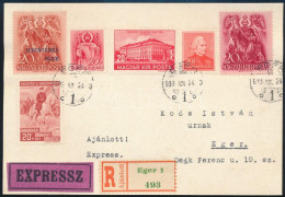 1939 Eger Helyi Expressz Ajánlott Levelezőlap / Local Registered Express Postcard - Autres & Non Classés