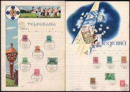 1940 7 Db Használatlan Román Dísztávirat "KOLOZSVÁR Magyar Bélyegzésekkel, Közte VISSZATÉRT / 7 Romanian Telegram With K - Sonstige & Ohne Zuordnung