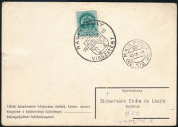 1940 Levelezőlap / Postcard "NAGYKÁROLY VISSZATÉRT" + "M.KIR.POSTA 170" - Other & Unclassified