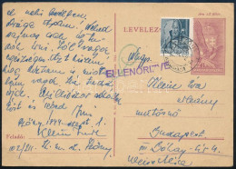 1944. Szep. 1 Cenzúrás Levelezőlap Munkaszolgálatból, Szőnyből / Censored Postcard From Forced Military Labour Service - Otros & Sin Clasificación