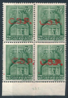 ** Rimaszombat I. 1945 Templom 70f ívszéli Négyestömb, ívszéli Dátummal / Unit. Signed: Bodor (12.000) - Otros & Sin Clasificación