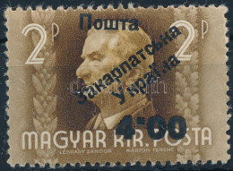 ** Ungvár I. 1945 Horthy 4.00/2P. Signed: Bodor (30.000) (ráncok / Creases) - Other & Unclassified