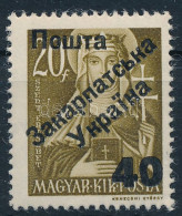 ** Ungvár II. 1945 Nagyasszonyok 40/20f. Signed: Bodor (35.000) - Altri & Non Classificati