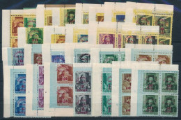 ** 1945 Felszabadulás Sor ívsarki / ívszéli Négyestömbökben / Mi 760-772 X+y Blocks Of 4 - Other & Unclassified