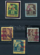 ** 1945 5 Db Kisegítő Bélyeg Elcsúszott Felülnyomással / Shifted Overprint - Otros & Sin Clasificación