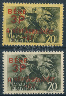 ** 1945 Béke 3P/20f Alapnyomat Nélkül + Támpéldány / Mi 774 Burelage Omitted - Sonstige & Ohne Zuordnung