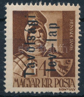 ** 1946 Betűs Távolsági Lev.-lap/4f Fordított Felülnyomással / Mi 873 With Inverted Overprint - Autres & Non Classés