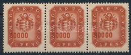 **, * 1946 Milpengős 30.000MP Hármascsík Elcsúszott értékszámokkal / Mi 914 Stripe Of 3 With Shifted Numbers - Altri & Non Classificati