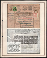 1945 (2. Díjszabás) Teljes Csomagszállító 11 Db Bélyeggel + 10f Okmánybélyeggel Bérmentesítve (a Csomag Eltűnt) / Parcel - Other & Unclassified