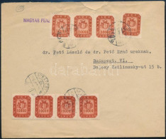 1946 (21. Díjszabás) Budapest Helyi Levél 8 Db Milpengős Bélyeggel / Local Cover With 8 Stamps - Other & Unclassified