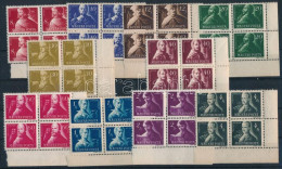 ** 1947 Szabadsághőseink Sor Négyestömbökben / Mi 971-980 Blocks Of 4 - Other & Unclassified