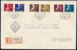 1947 Szabadsághőseink Sorból 6 érték Ajánlott Helyi FDC-n / Registered Local FDC - Autres & Non Classés