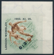 ** 1953 Labdarúgó ívsarki Vágott Bélyeg (60.000) / Mi 1340 Imperforate Corner Stamp - Autres & Non Classés