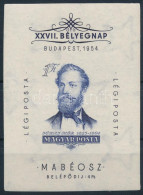 ** 1954 Jókai Mór Vágott Blokk / Mi 24 Imperforate Block - Other & Unclassified