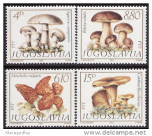 Yugoslavia 1983 Flora - Edible Mushrooms MiNr 1977-1980 MNH - Neufs