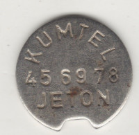 TURQUIE,TURKEI,TURKEY KUMTEL TELEPHONE COATED IRON TOKENS -24,7 MM. - Otros & Sin Clasificación