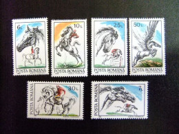 111 RUMANIA  / POSTA ROMANA 1992 / DISEÑOS De CABALLOS / YVERT 3997 / 4002 ** MNH - Ongebruikt