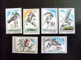 111 RUMANIA  / POSTA ROMANA 1992 / DISEÑOS De CABALLOS / YVERT 3997 / 4002 ** MNH - Unused Stamps
