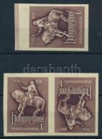 ** 1956 Hunyadi Vágott Bélyeg és Vágott Fordított Pár / Mi 1470 Imperforate Stamps - Other & Unclassified