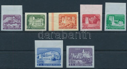 ** 1960 Várak Színes Papíron Vágott Sor, Részben ívszéli (apró Ráncok) / Mi 1703-1709 Imperforate Set (small Creases) - Autres & Non Classés