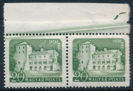 ** 1960 Várak 20f ívszéli Pár Rákelcsíkkal (ránc) / Mi 1651 Pair With Paint Stripe (crease) - Other & Unclassified