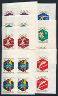 ** 1960 Téli Olimpia Vágott Sor ívsarki Négyestömbökben (16.000) (szokásos Ráncok) / Mi 1668-1674 Imperforate Corner Blo - Other & Unclassified