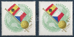 ** 1962 Labdarúgó VB (I.) - Chile 4(+1)Ft A Cseh Zászlón A Kék árnyékolás Lefelé Tolódott + Támpéldány / Mi 1837 With Sh - Altri & Non Classificati