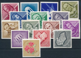 ** 1963 Nagy Idők - Nagy Események Vágott Sor (17.500) / Imperforate Set (ráncok / Creases) - Other & Unclassified