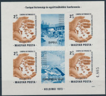 ** 1973 Helsinki Vágott Blokk (25.000) (ráncok) / Mi 99 Imperforate Block (creases) - Altri & Non Classificati