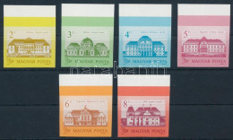 ** 1986 Kastélyok I. ívszéli Vágott Sor (15.000+) / Mi 3854-3859 Imperforate Margin Set - Andere & Zonder Classificatie