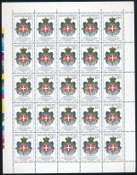 ** 1991 A Szuverén Máltai Lovagrend Címere Teljes ív / Mi 4164 Complete Sheet - Sonstige & Ohne Zuordnung