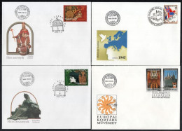 1991-1996 5 Klf. Europa CEPT Kiadás 26 Db FDC-n - Közte 8 X 1991, 10 X 1992, 2 X 1993, 2 X 1995, 2 X 1996 (27.600) / 26  - Other & Unclassified