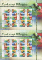 ** 2004 Karácsonyi Bélyegem - üvegdíszek Promóciós Teljes ív Sorszámmal és Sorszám Nélkül (21.000) / Mi 4982-4990 Comple - Otros & Sin Clasificación