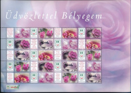 ** 2006 Üdvözlettel Bélyegem - Virágok Promóciós Teljes ív (13.000) / Mi 5080-5084 Complete Sheet - Otros & Sin Clasificación