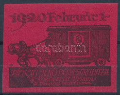 ** 1920/2d Pátkai Jenő Bélyegáruház Emlékív - Vörös! (12.000) / Red Souvenir Sheet - Sonstige & Ohne Zuordnung