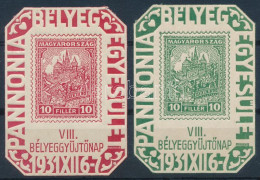 ** 1931/2a + 2b VIII. Bélyeggyűjtőnap Emlékívpár (20.000) / Souvenir Sheet Pair - Sonstige & Ohne Zuordnung