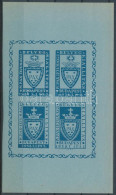 ** 1938 IV. PAX Ifjúsági Bélyegkiállítás Emlékív Kék Papíron / Souvenir Sheet - Autres & Non Classés