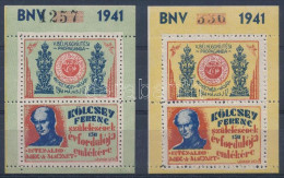 ** 1941/5aa+5ab Kölcsey Ferenc I. 2 Klf Emlékív (12.000) / Souvenir Sheet Pair - Altri & Non Classificati