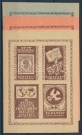 ** 1945/1 III. Bélyeggyűjtési Propagandakiállítás 3 Db Klf. Színű Emlék Kisív (12.000) / 3 Souvenir Sheets Of Different  - Other & Unclassified