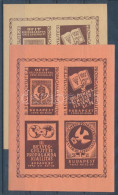 ** 1945/1b+1g III. Bélyeggyűjtési Propaganda Kiállítás Emlékív Pár (8.000) / Souvenir Sheet Pair - Autres & Non Classés