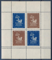 ** 1946/2a IV. Országos Bélyegkiállítás II. Emlék Kisív Kettős Fogazással (4.500+) / Souvenir Sheet With Double Perforat - Autres & Non Classés