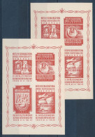 ** 1949/1a 2 Db Bélyegbarátok Országos Egyesülete II. Gyűjtemény Bemutató Verseny Emlékívpár (6.000) / 2 X Souvenir Shee - Autres & Non Classés