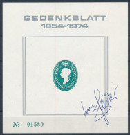 ** 1974/01 120 éves A Radnitzy Bélyegterv Osztrák Kiadású Emlékív Aláírással / Signed Souvenir Sheet - Andere & Zonder Classificatie