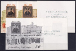 ** 1998/3a "150 év" Nemzetközi Bélyegkiállítás 5 Db-os Emlékív Garnitúra Azonos Sorszámmal (65.000) / Souvenir Sheet Col - Other & Unclassified