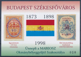 ** 1998/DA20c Budapest Székesfőváros Emlékív (75.000) / Souvenir Sheet - Sonstige & Ohne Zuordnung